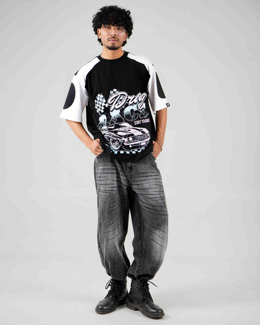 Drag Race Muscle Car Graphic Tee