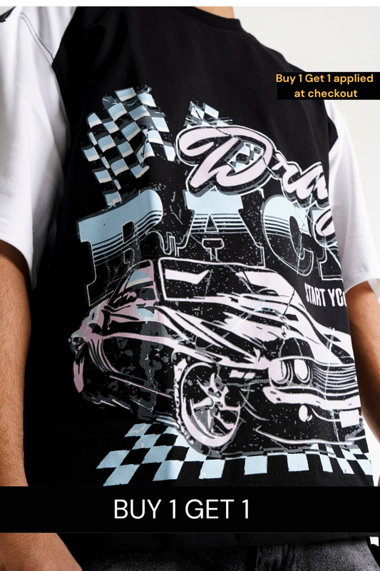 Drag Race Muscle Car Graphic Tee